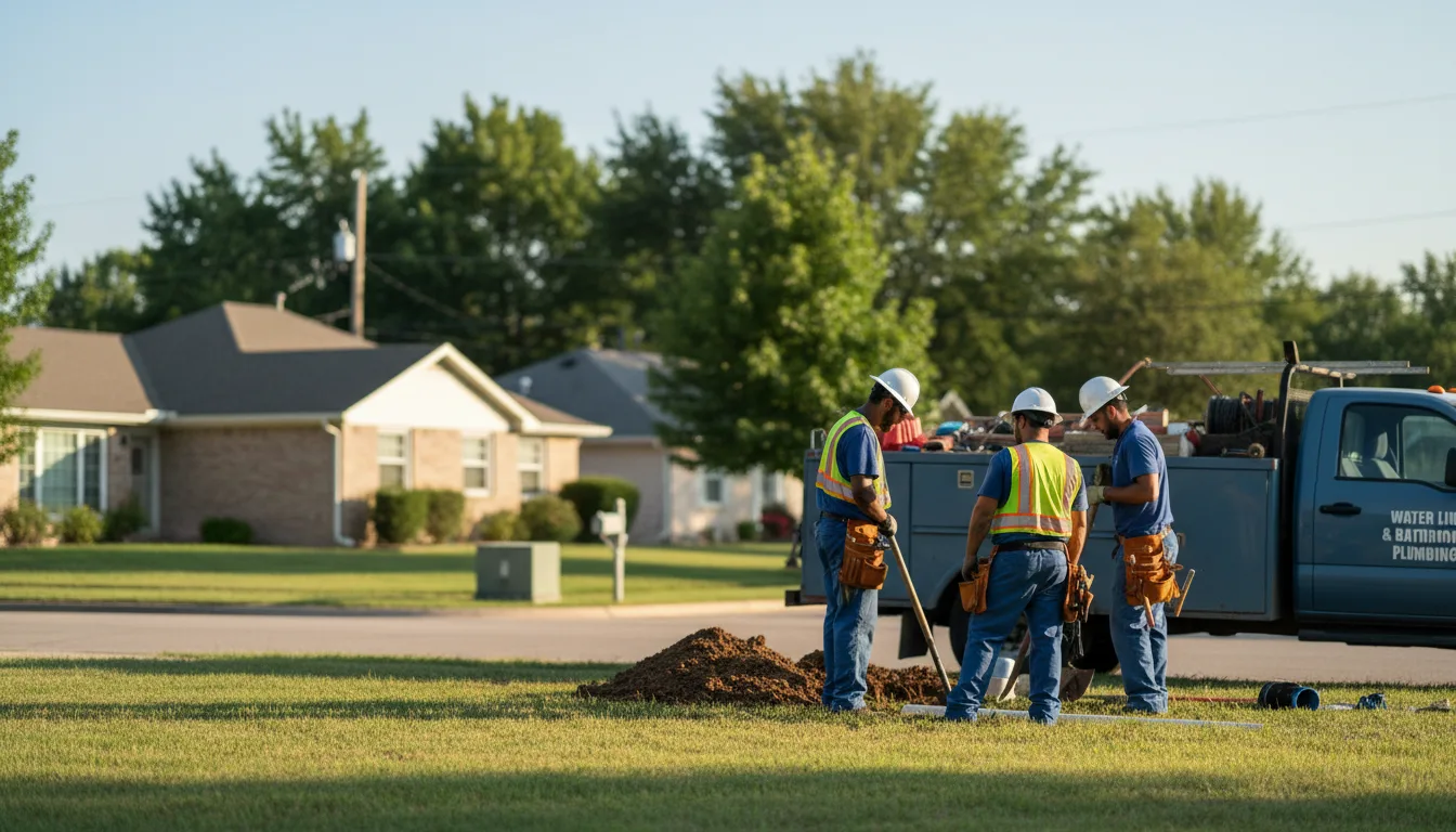 Residential water line and bathroom plumbing service in Knapp, WI